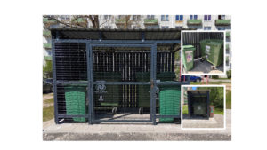 Manas MĀJAS slēdzami atkritumu konteineru laukumi