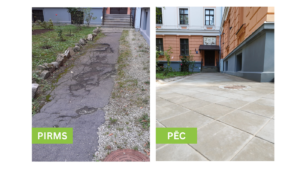 Bruģa atjaunošana pie mājas