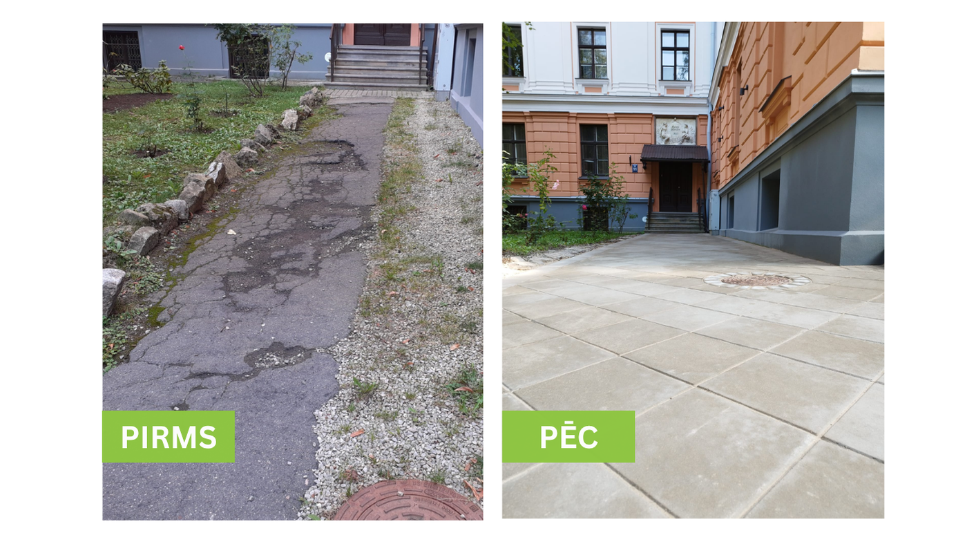 Bruģa atjaunošana pie mājas