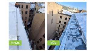 Manas MĀJAS jumta tīrīšana no sniega un lāstekām